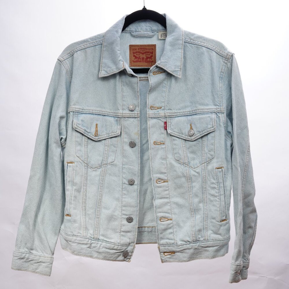 LEVIS NWT WOMENS HOME SWEET HOME EX BOYFRIEND TRUCKER JEAN JACKET SIZE SMALL